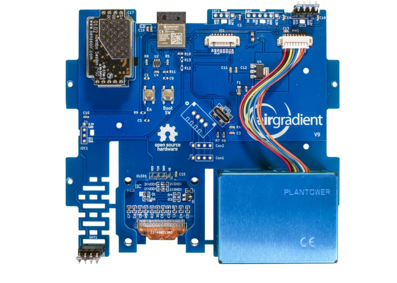Fully assembled AirGradient ONE PCB